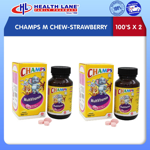 CHAMPS M CHEW-STRAWBERRY (100'SX2)